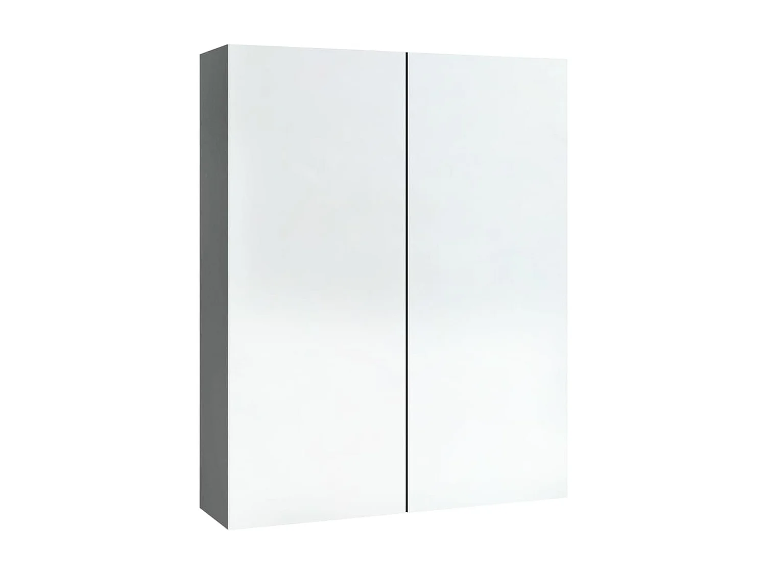 Armoire à miroir de salle de bain 60x15x75 cm MDF Anthracite