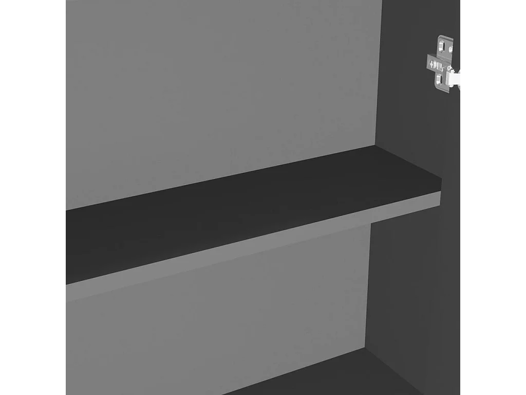 Armoire à miroir de salle de bain 60x15x75 cm MDF Anthracite