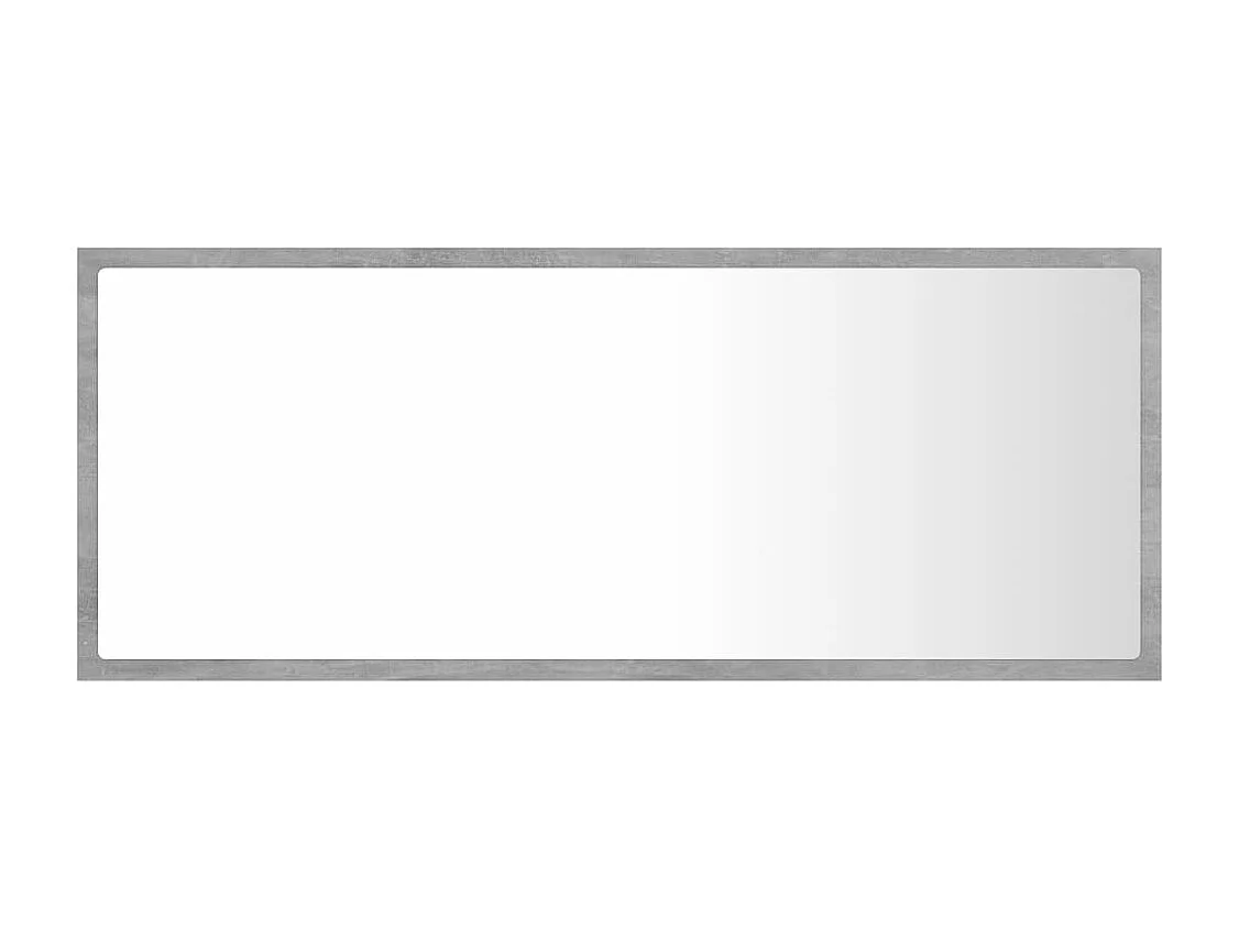 Miroir à LED de salle de bain Gris béton 100x8,5x37cm Acrylique