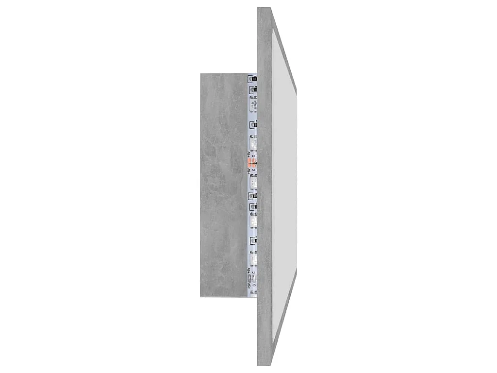 Badkamerspiegel LED 100x8,5x37 cm acryl betongrijs