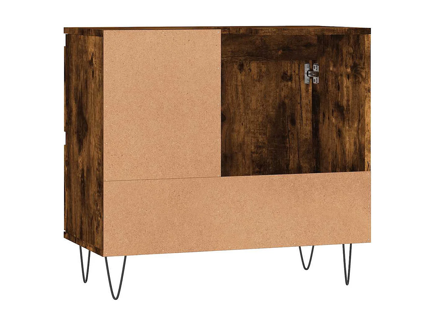 Armoire de bain chêne fumé 65x33x60 cm bois d'ingénierie