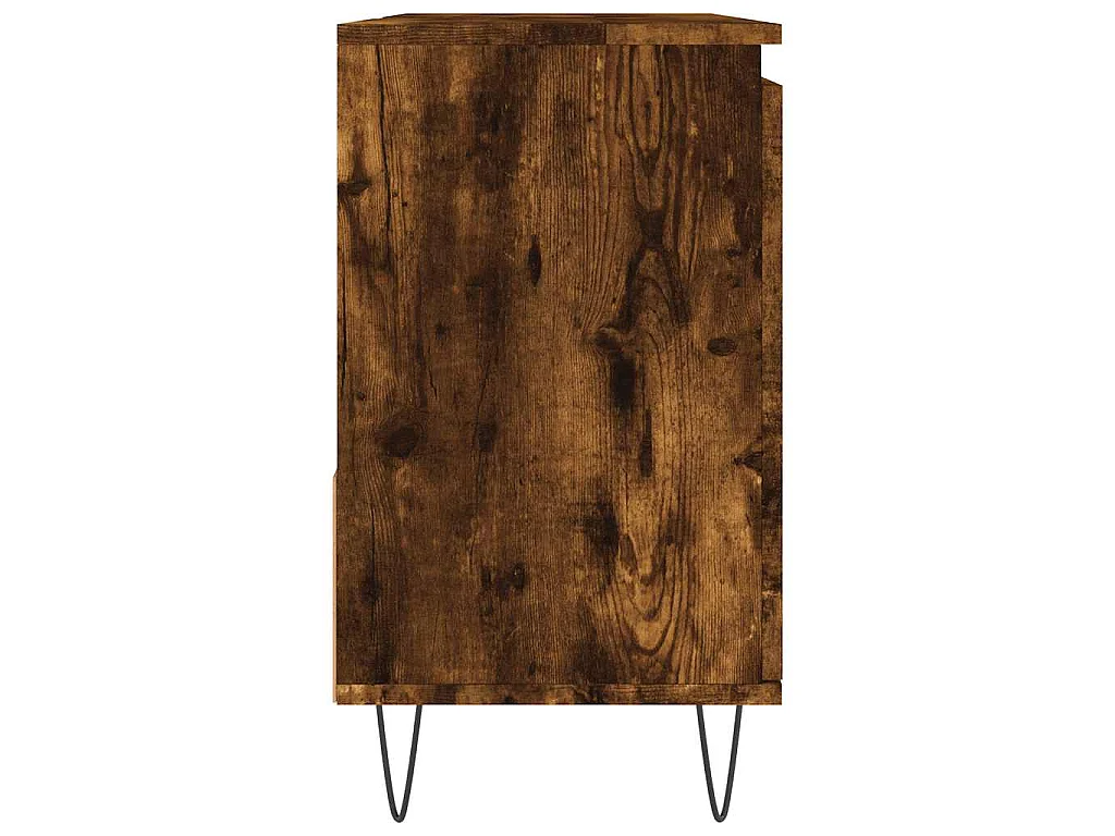Armoire de bain chêne fumé 65x33x60 cm bois d'ingénierie