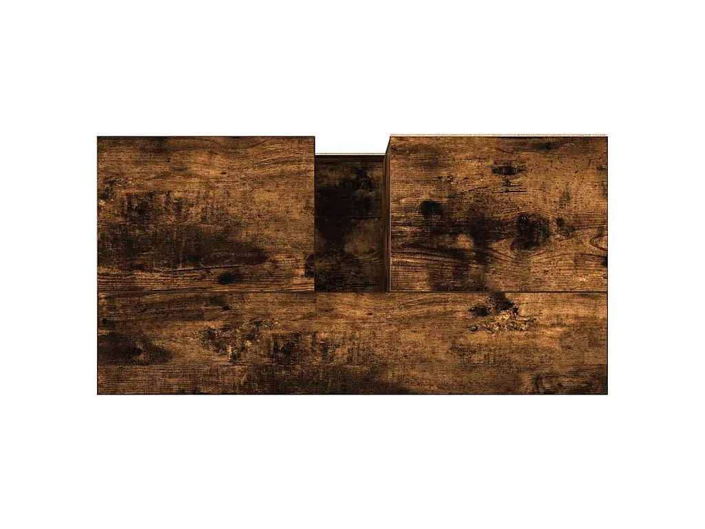 Armoire de bain chêne fumé 65x33x60 cm bois d'ingénierie