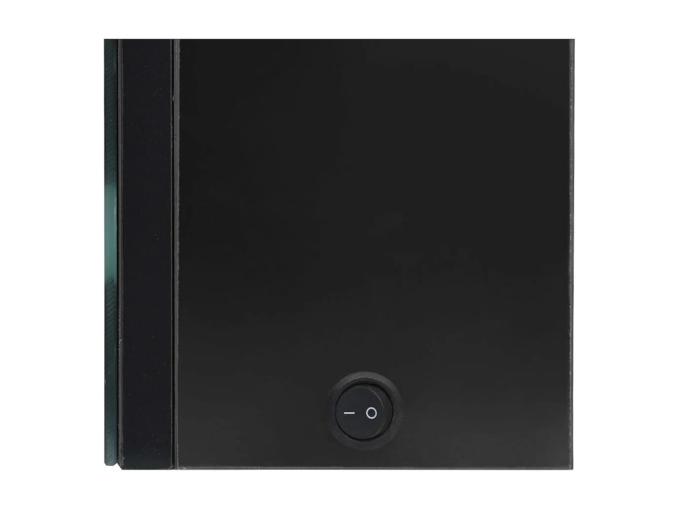 Badkamerkast met spiegel en LED 62x14x60 cm glanzend zwart