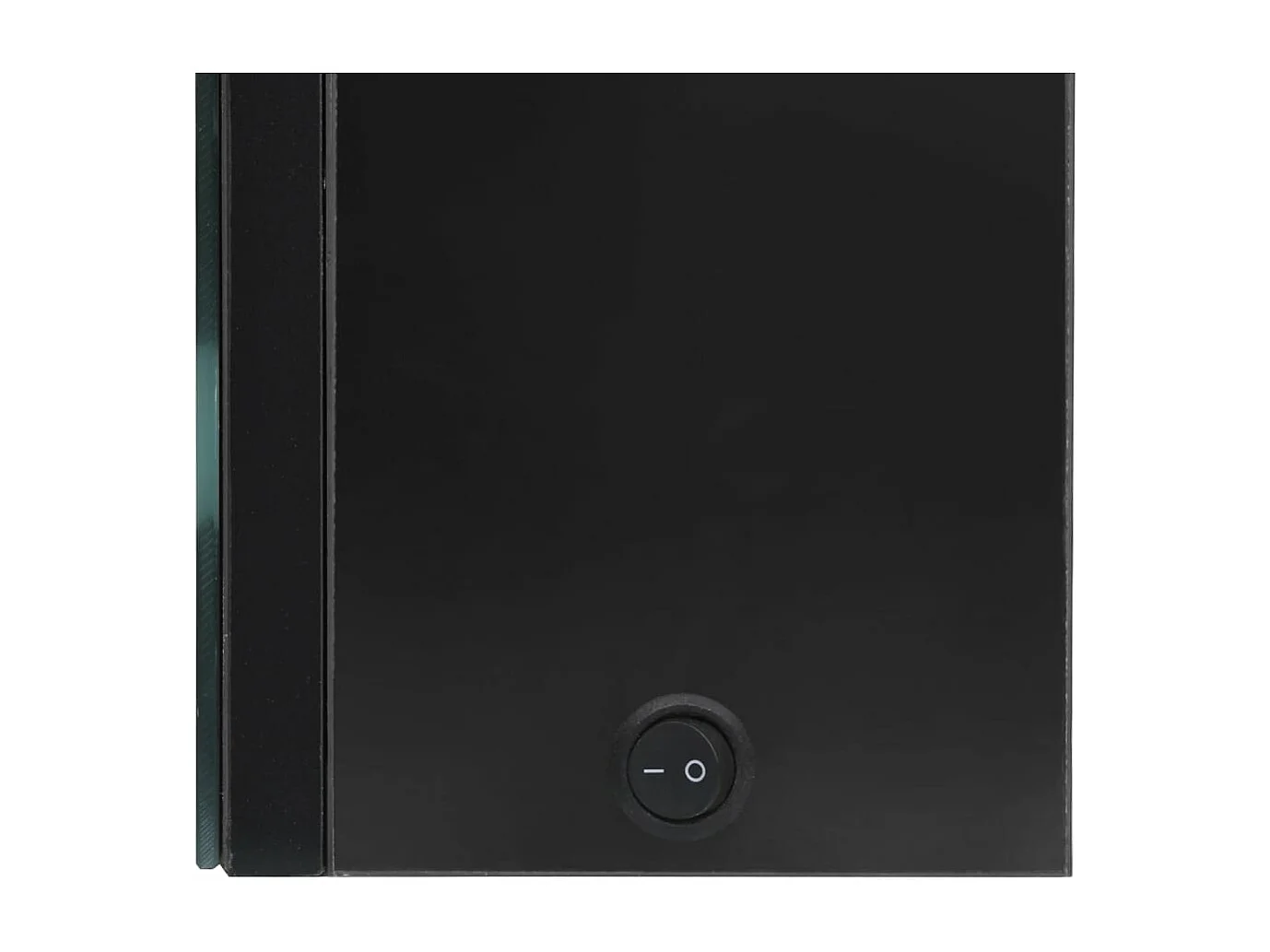 Badkamerkast met spiegel en LED 89x14x62 cm glanzend zwart