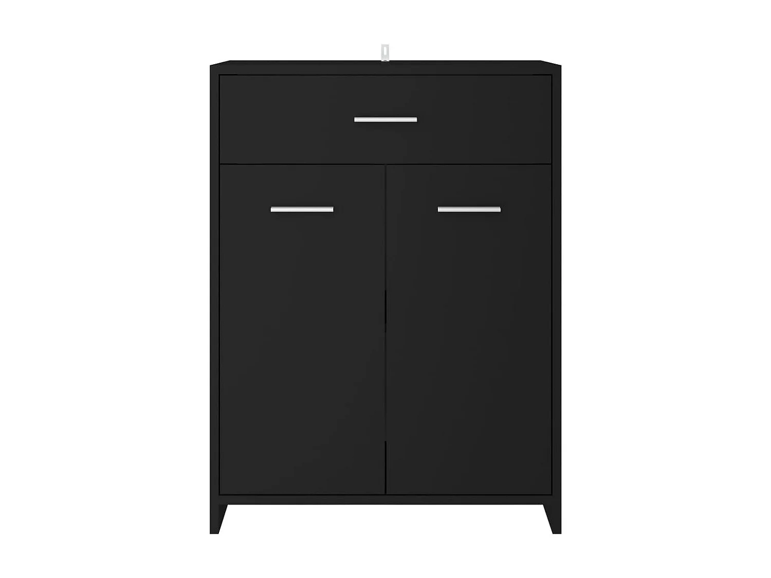 Armoire de salle de bain noir 60x33x80 cm bois d’ingénierie