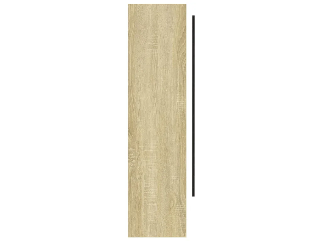 Armoire à miroir de salle de bain 80x15x60cm MDF Blanc et chêne