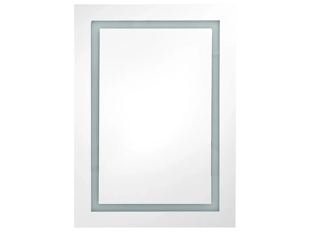 Badkamerkast met spiegel en LED 50x13x70 cm eikenkleurig