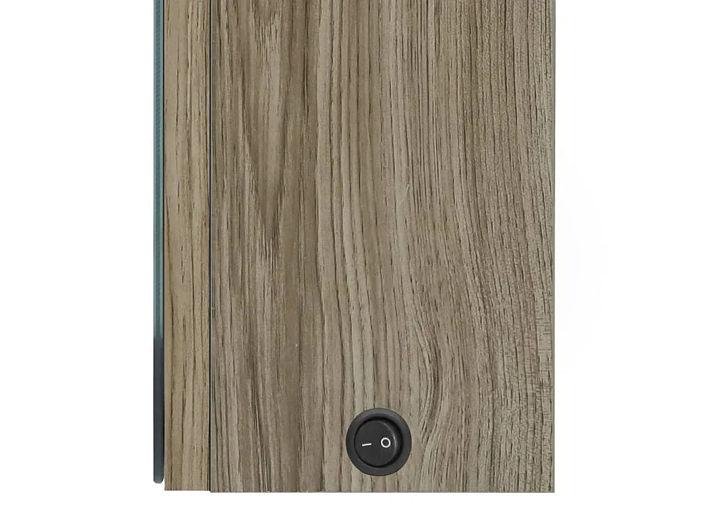 Badkamerkast met spiegel en LED 50x13x70 cm eikenkleurig