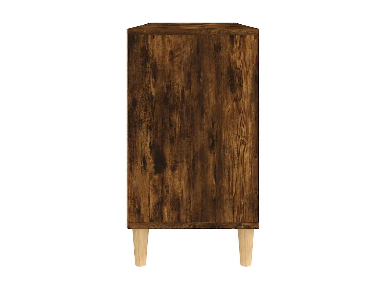 Wastafelkast 80x33x60 cm bewerkt hout gerookt eikenkleurig