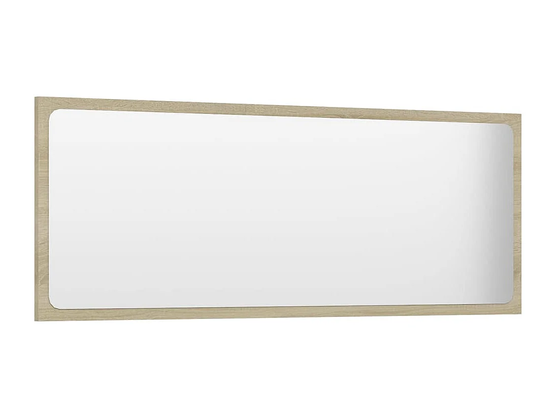 Ensemble de meubles de bain Blanc et chêne sonoma Aggloméré