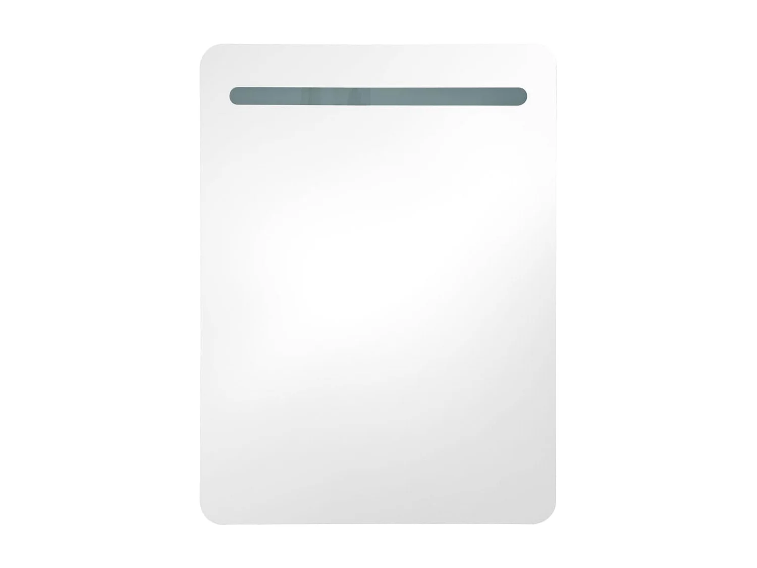 Armoire de salle de bain à miroir LED gris 60x11x80 cm