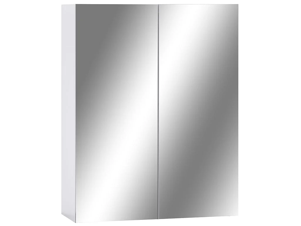 Armoire à miroir de salle de bain Blanc 60x15x75 cm MDF