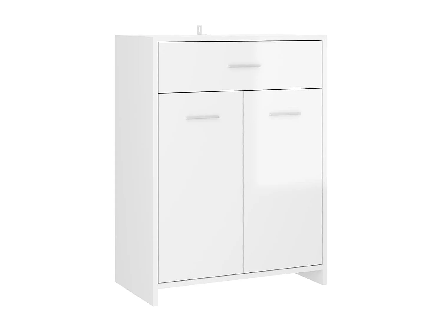 Armoire de salle de bain blanc brillant bois d’ingénierie