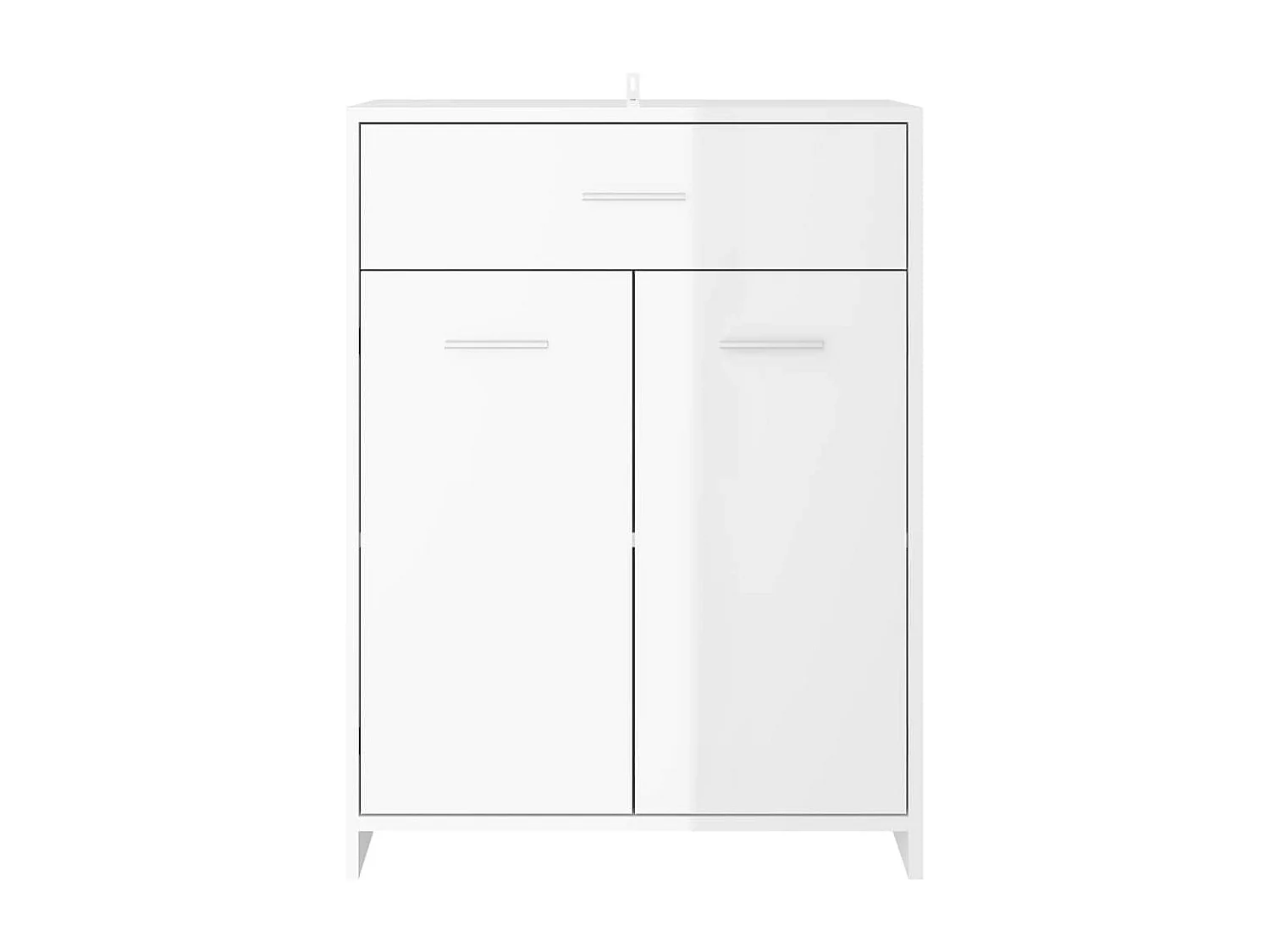 Armoire de salle de bain blanc brillant bois d’ingénierie