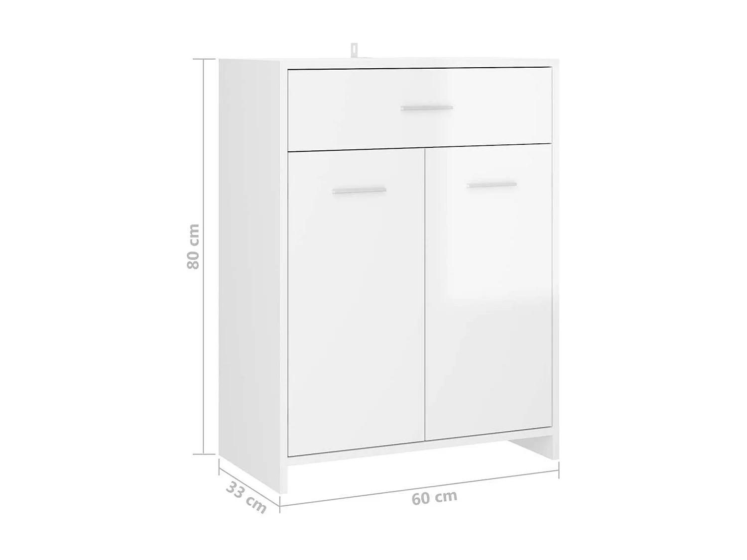 Armoire de salle de bain blanc brillant bois d’ingénierie