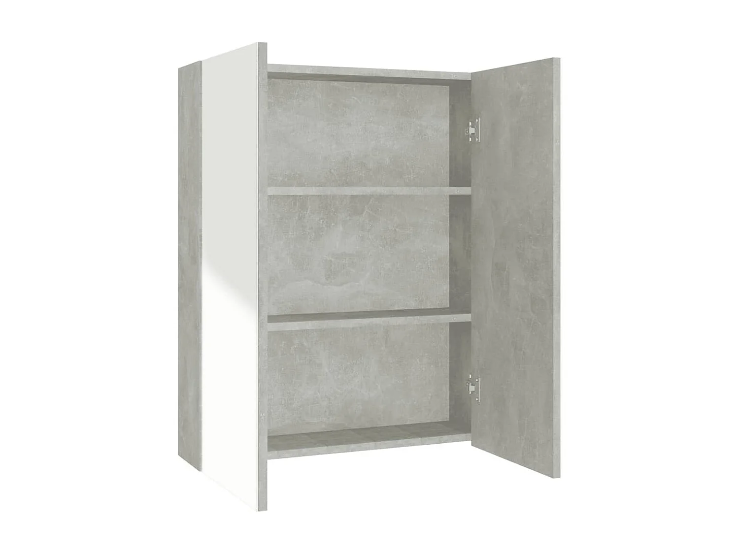 Bad-Spiegelschrank 60x15x75 cm MDF Betongrau