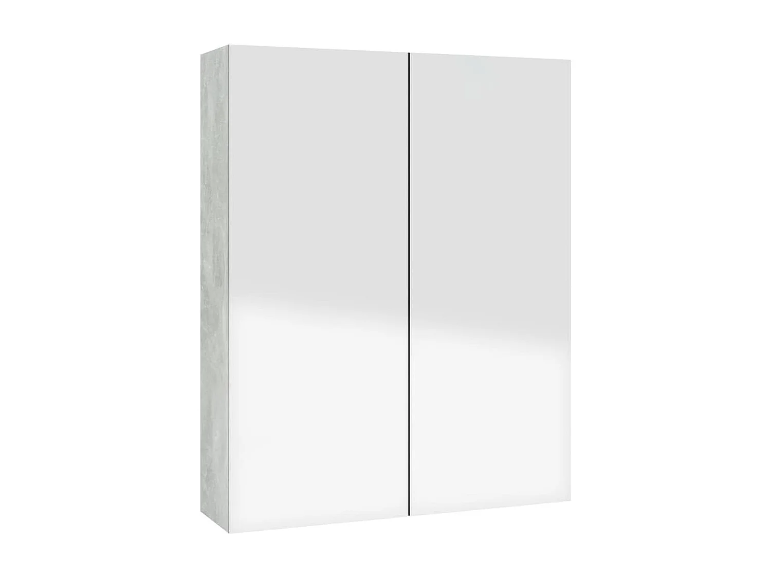 Bad-Spiegelschrank 60x15x75 cm MDF Betongrau