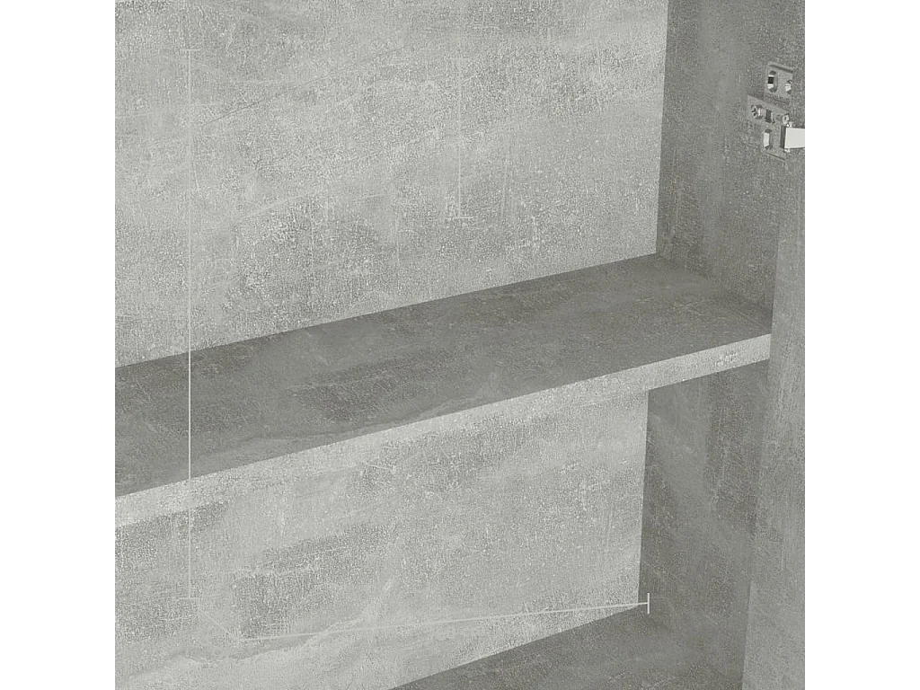 Armoire à miroir de salle de bain 60x15x75 cm MDF Gris béton