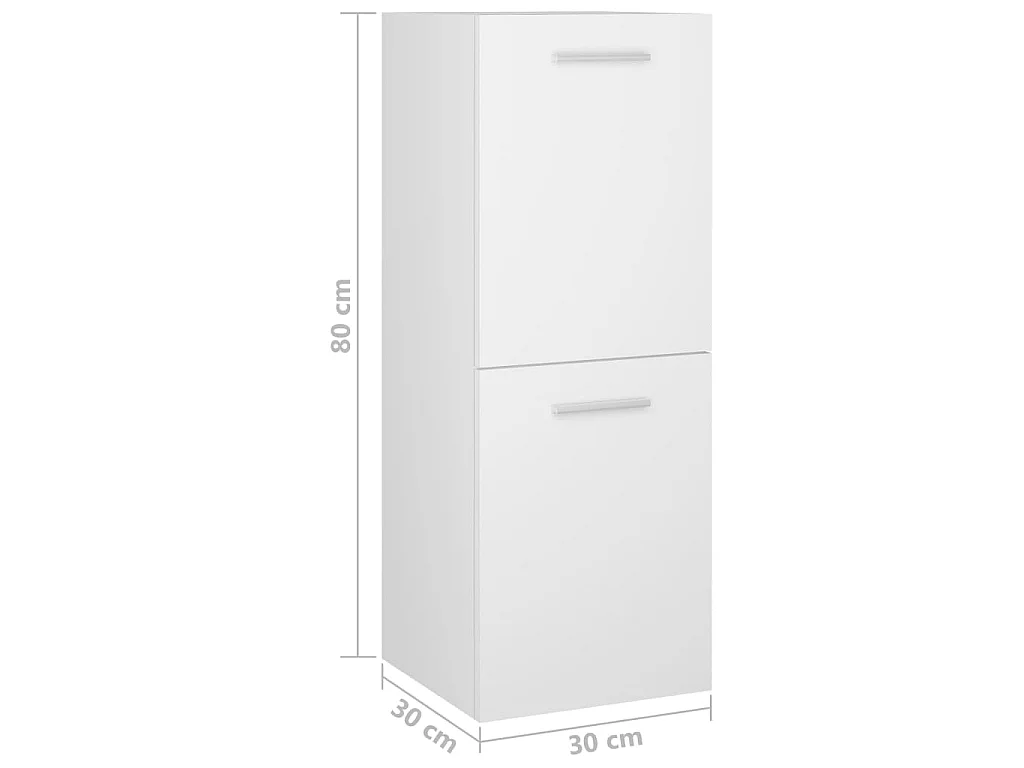 Conjunto de móveis de casa de banho derivados de madeira branco