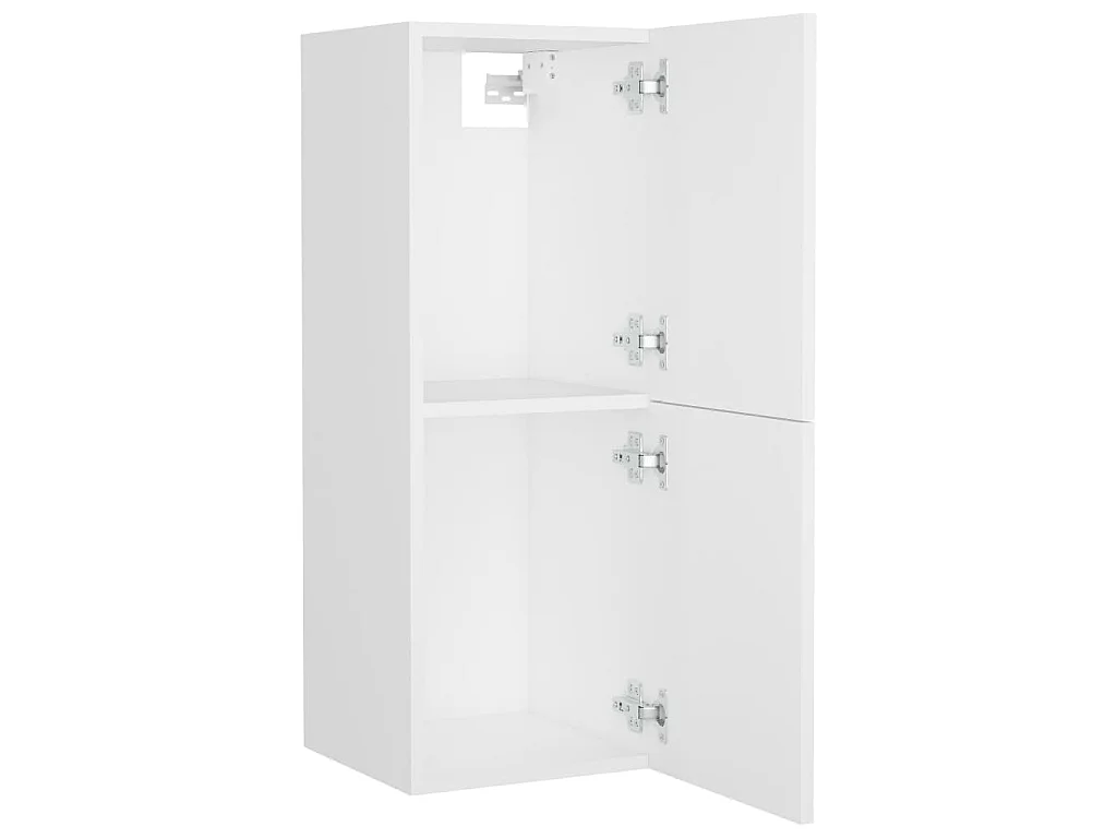 Conjunto de móveis de casa de banho derivados de madeira branco
