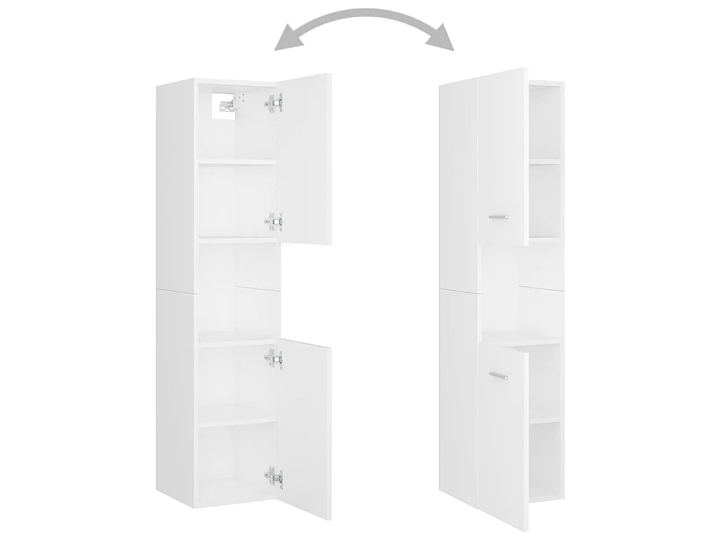 Conjunto de móveis de casa de banho derivados de madeira branco