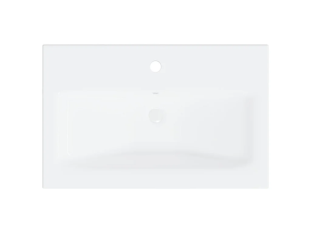 Conjunto de móveis de casa de banho derivados de madeira branco