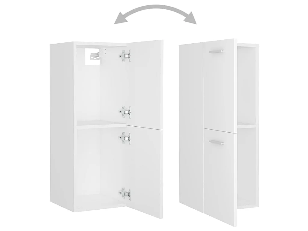 Badmöbel-Set Weiß Holzwerkstoff