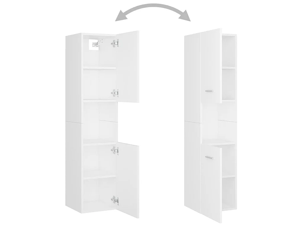 Badmöbel-Set Weiß Holzwerkstoff