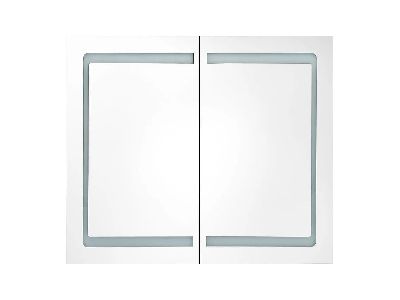 LED-Spiegelschrank fürs Bad Eichen-Optik 80x12x68 cm