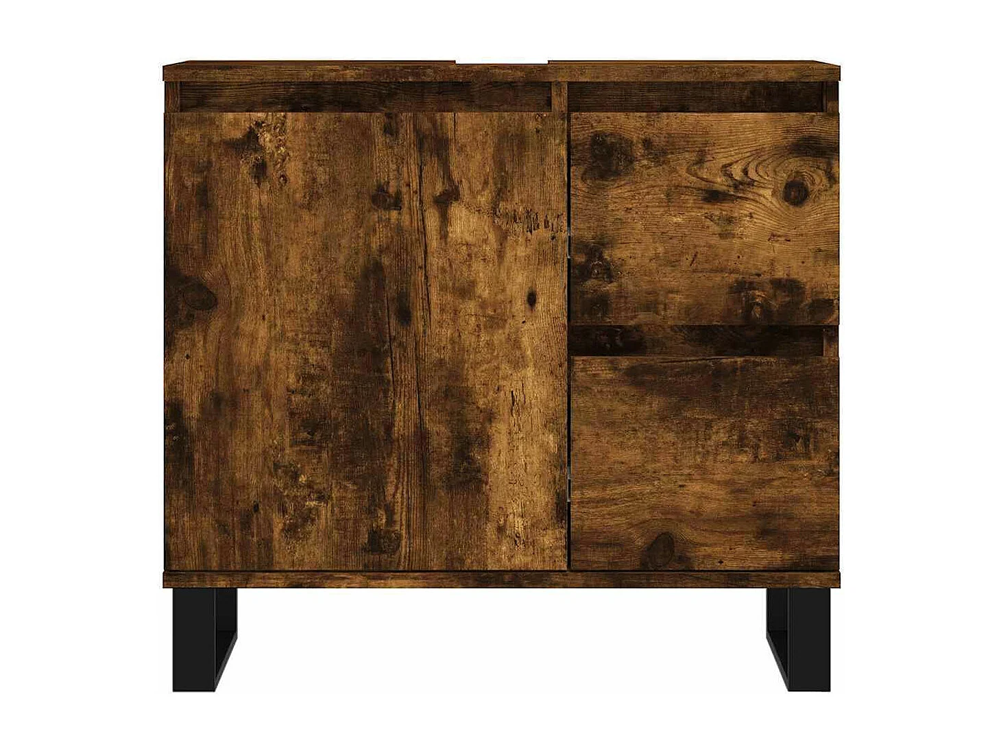 Badschrank Räuchereiche 65x33x60 cm Holzwerkstoff