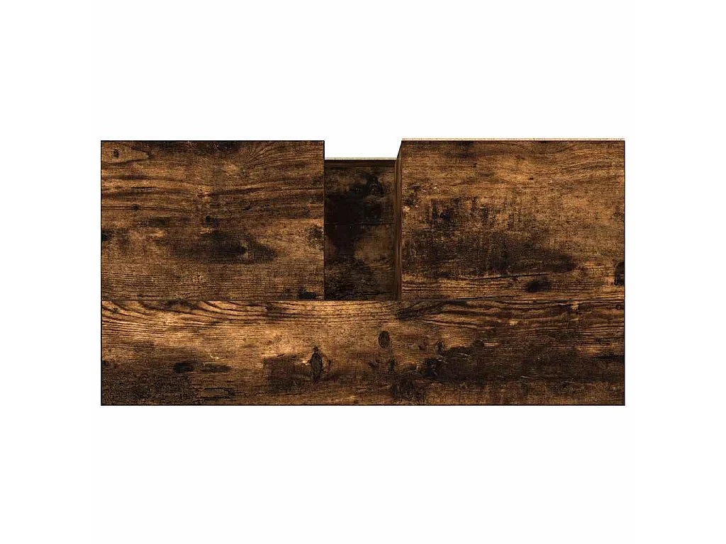 Armario de baño madera contrachapada roble ahumado 65x33x60 cm