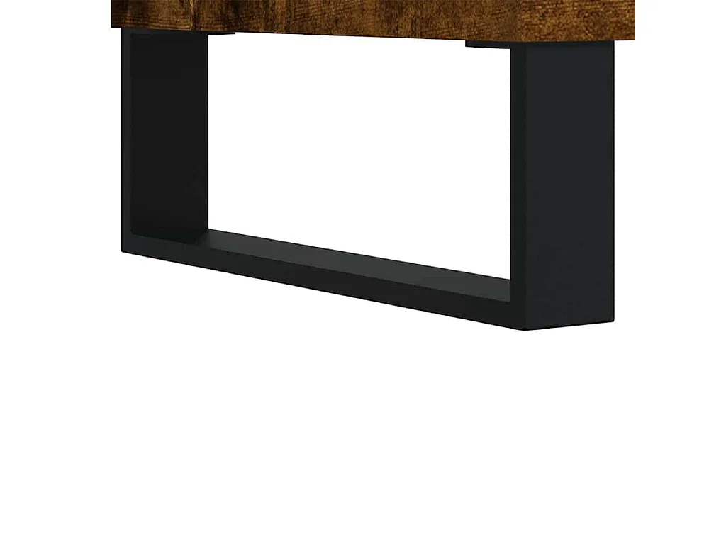 Armoire de bain chêne fumé 65x33x60 cm bois d'ingénierie