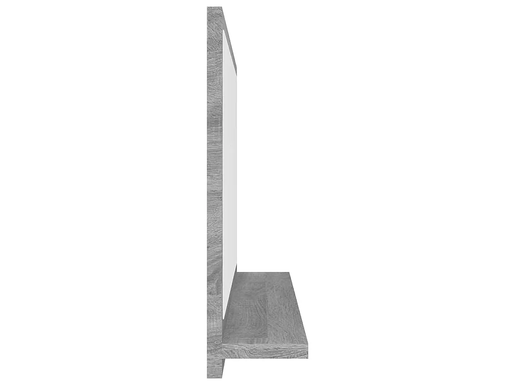 Specchio da Bagno Grigio Sonoma 60x10,5x37 cm Legno Multistrato
