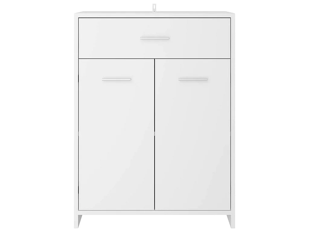 Armadio da Bagno Bianco 60x33x80 cm in Legno tecnico