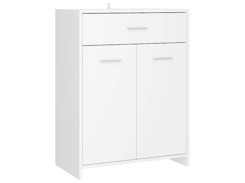 Badezimmerschrank Weiß 60x33x80 cm Holzwerkstoff