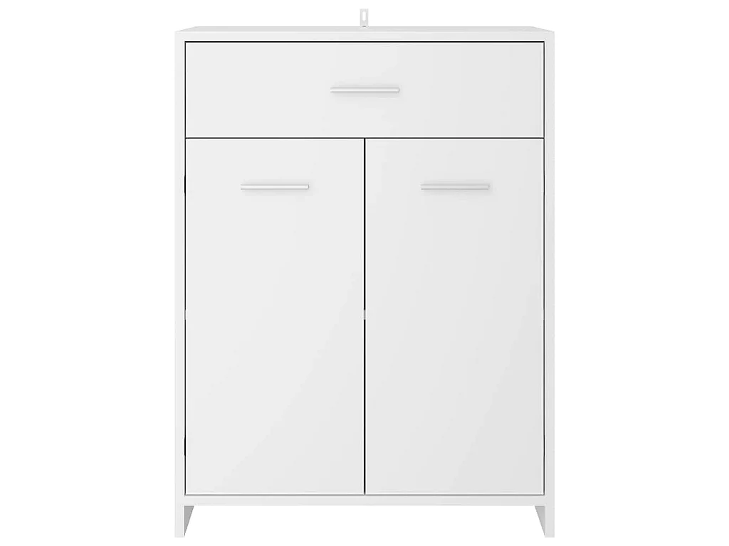 Badezimmerschrank Weiß 60x33x80 cm Holzwerkstoff
