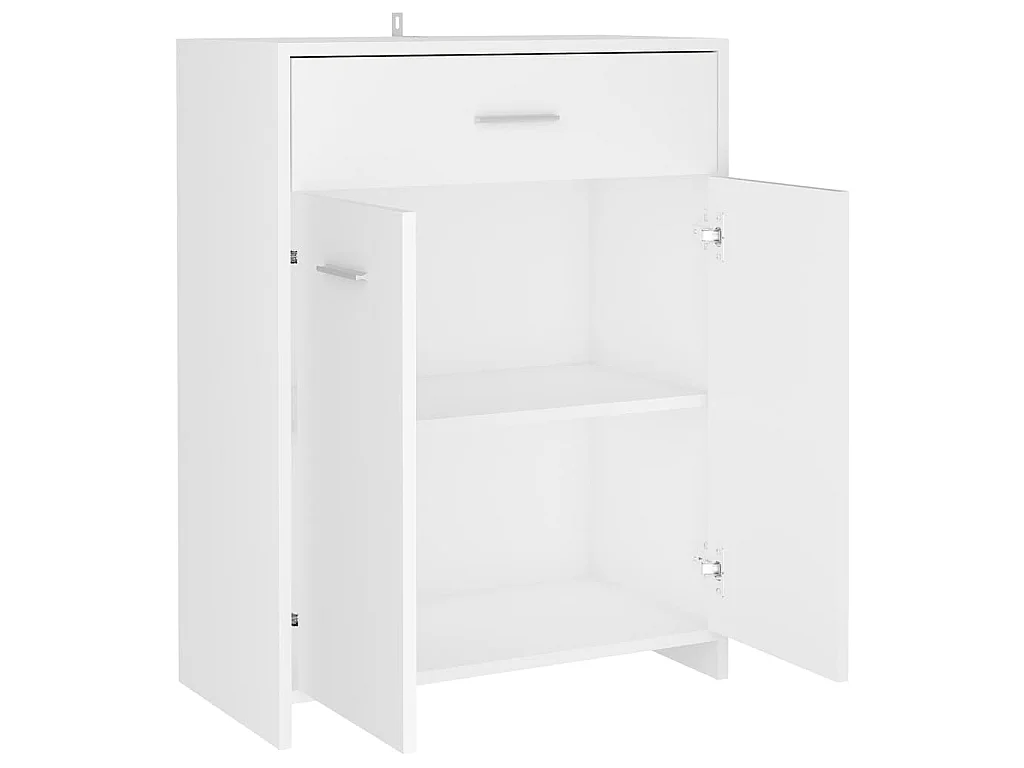 Badezimmerschrank Weiß 60x33x80 cm Holzwerkstoff