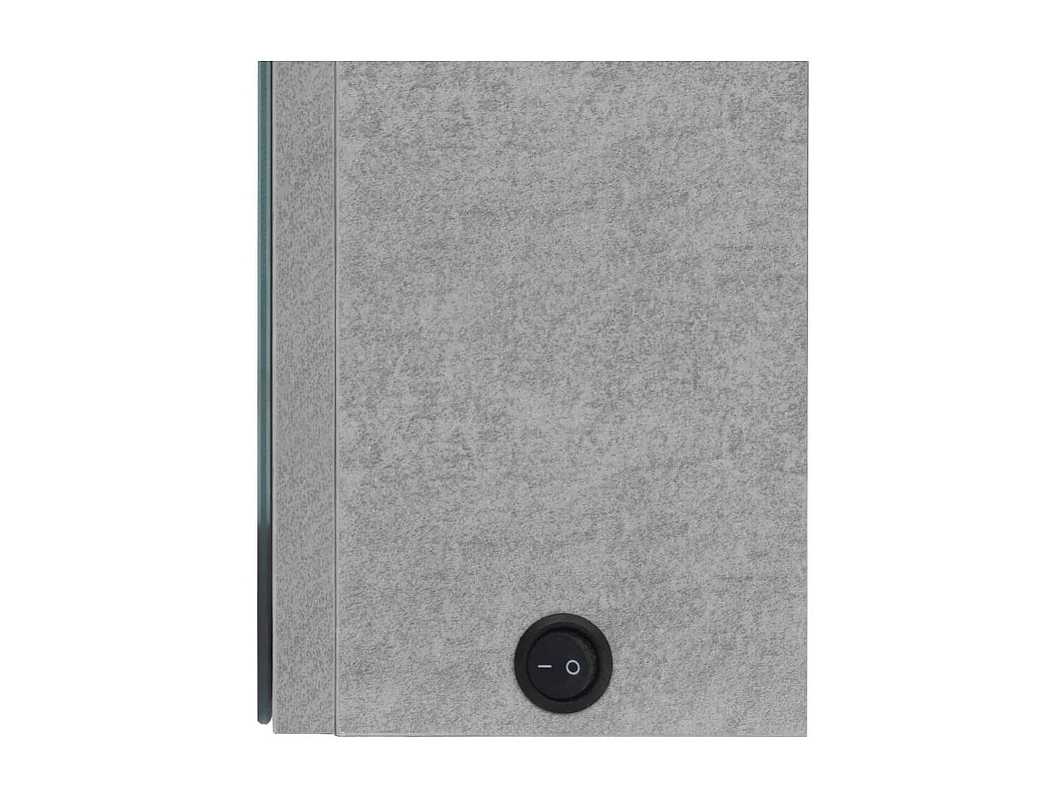 Armario de baño con espejo LED gris hormigón 80x12x68 cm