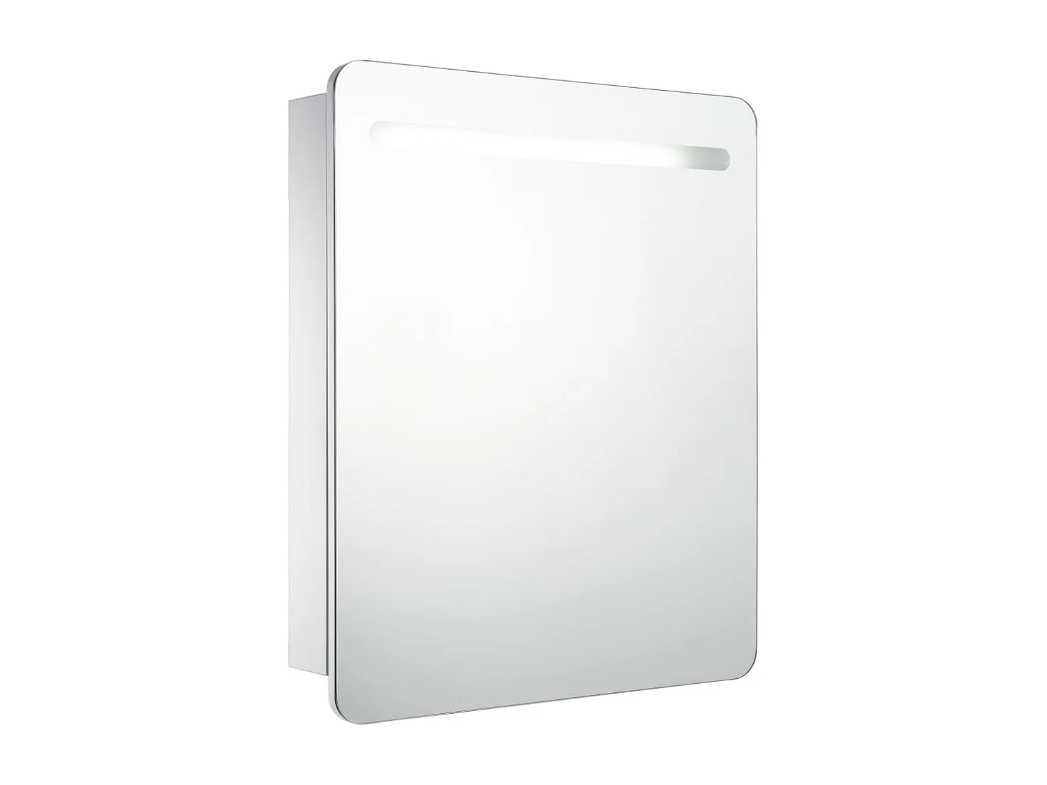 Armoire de salle de bain à miroir LED 68x9x80 cm