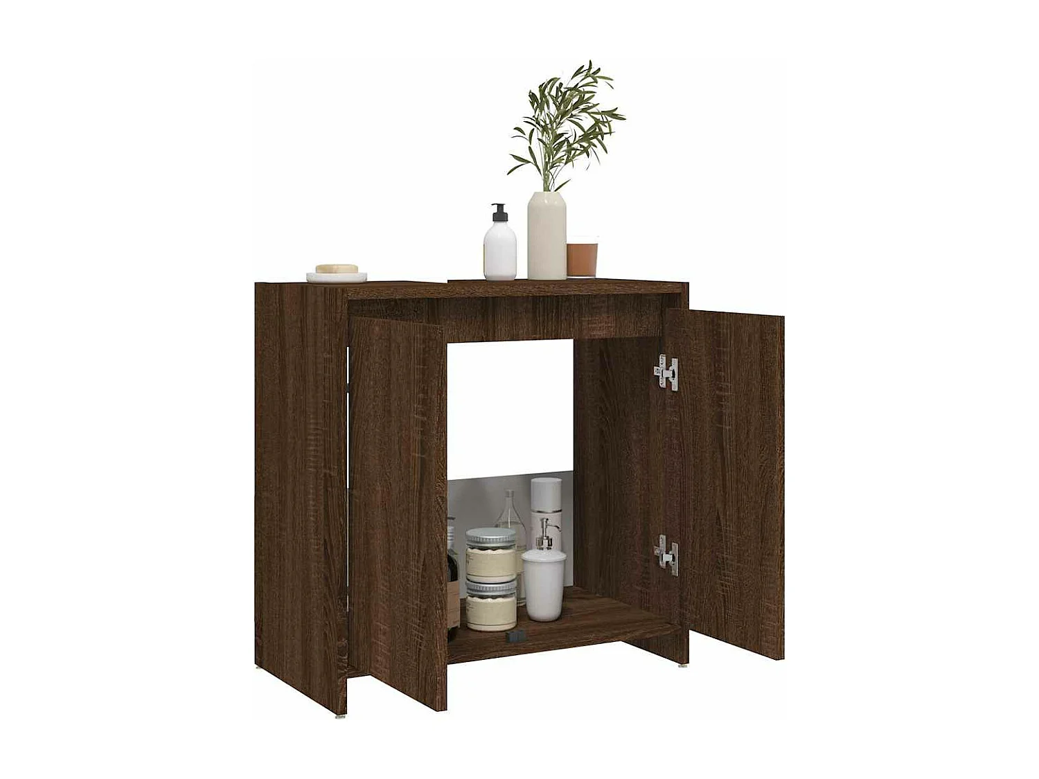 Armário p/ WC 60x33x61 cm derivados madeira carvalho castanho