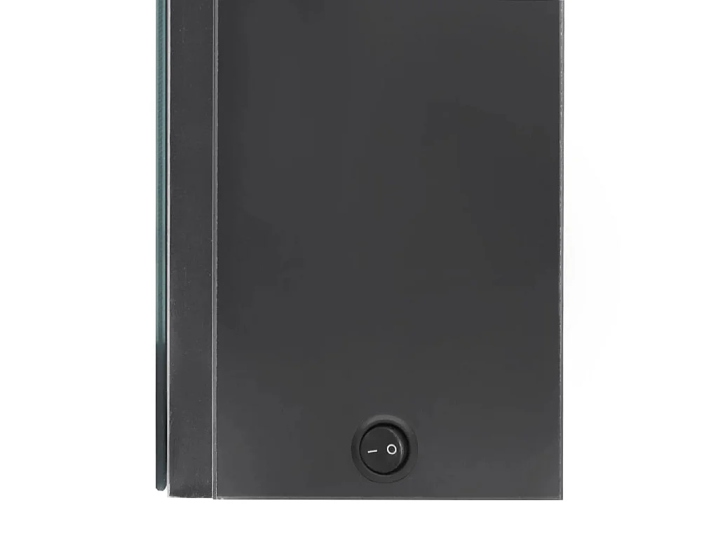 Armoire de salle de bain à miroir LED gris 50x13x70 cm