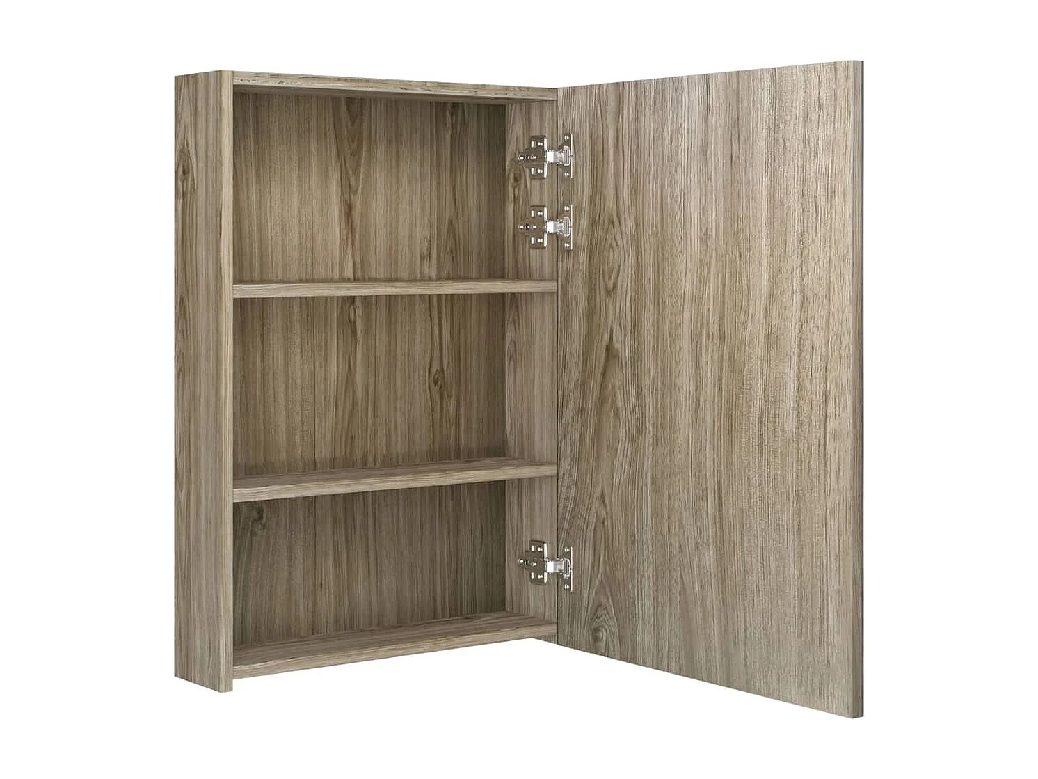 Armario de baño con espejo y LED color roble 50x13x70 cm