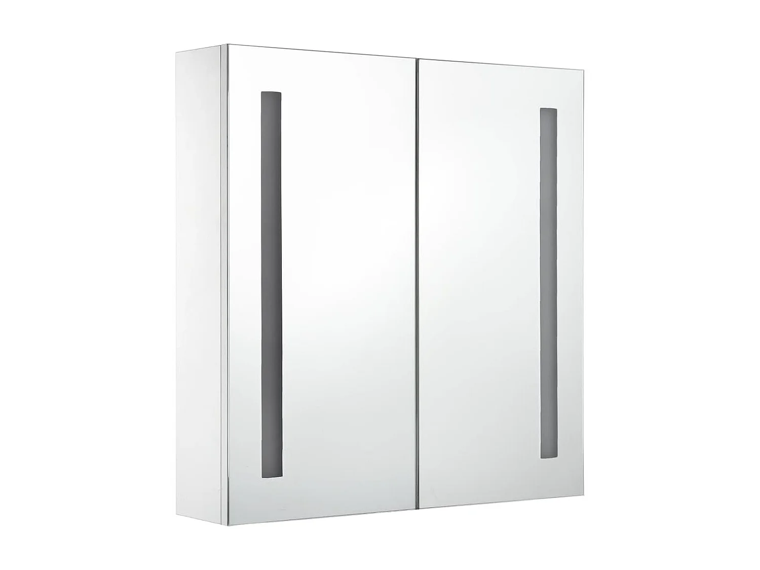 Badkamerkast met spiegel en LED 60x14x62 cm