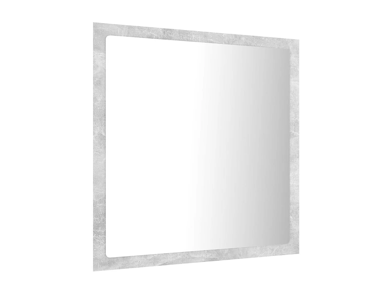 Miroir à LED de salle de bain Gris béton 40x8,5x37 cm Acrylique