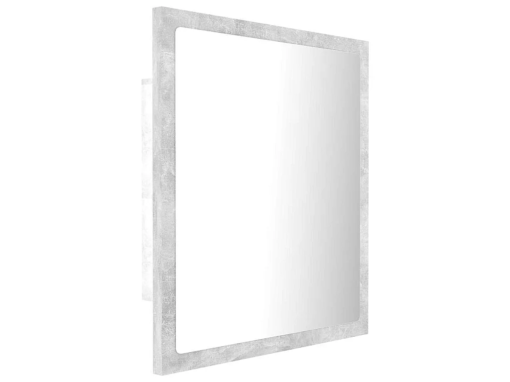 LED-Badspiegel Betongrau 40x8,5x37 cm Acryl