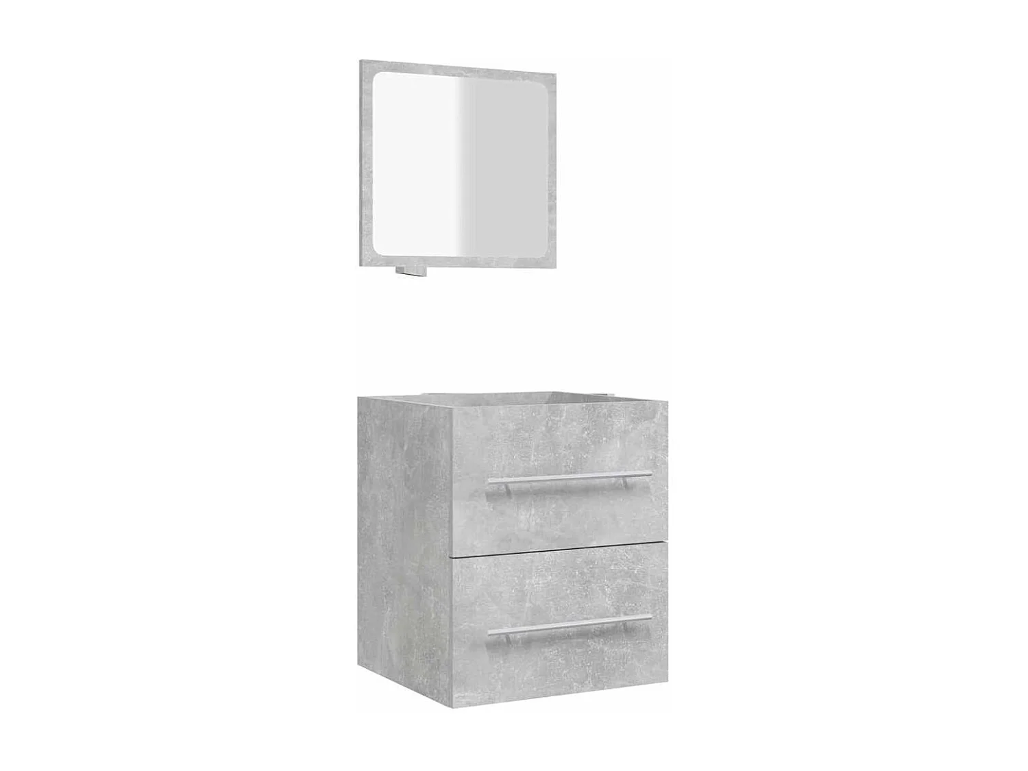 Armoire de salle de bain avec miroir Gris béton 41x38,5x48 cm