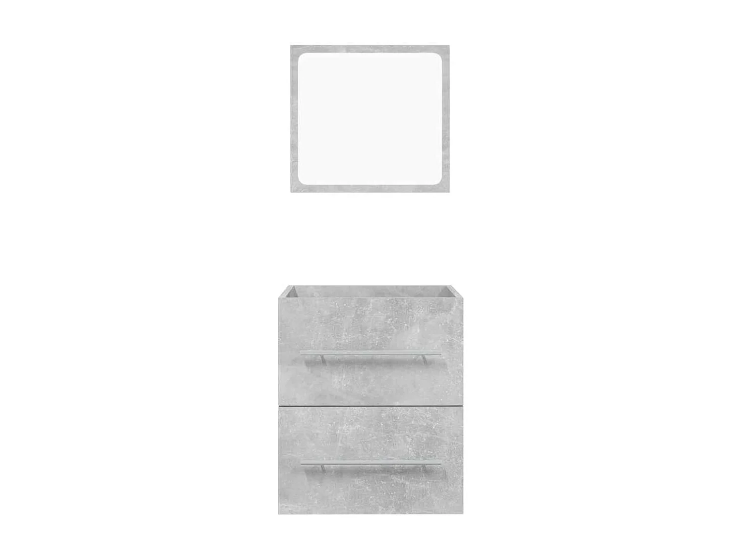 Armoire de salle de bain avec miroir Gris béton 41x38,5x48 cm