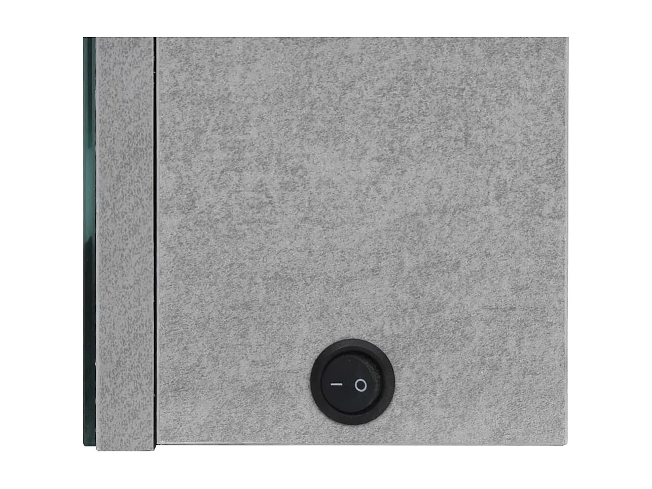 Armoire de salle de bain à miroir LED Gris béton 62x14x60 cm