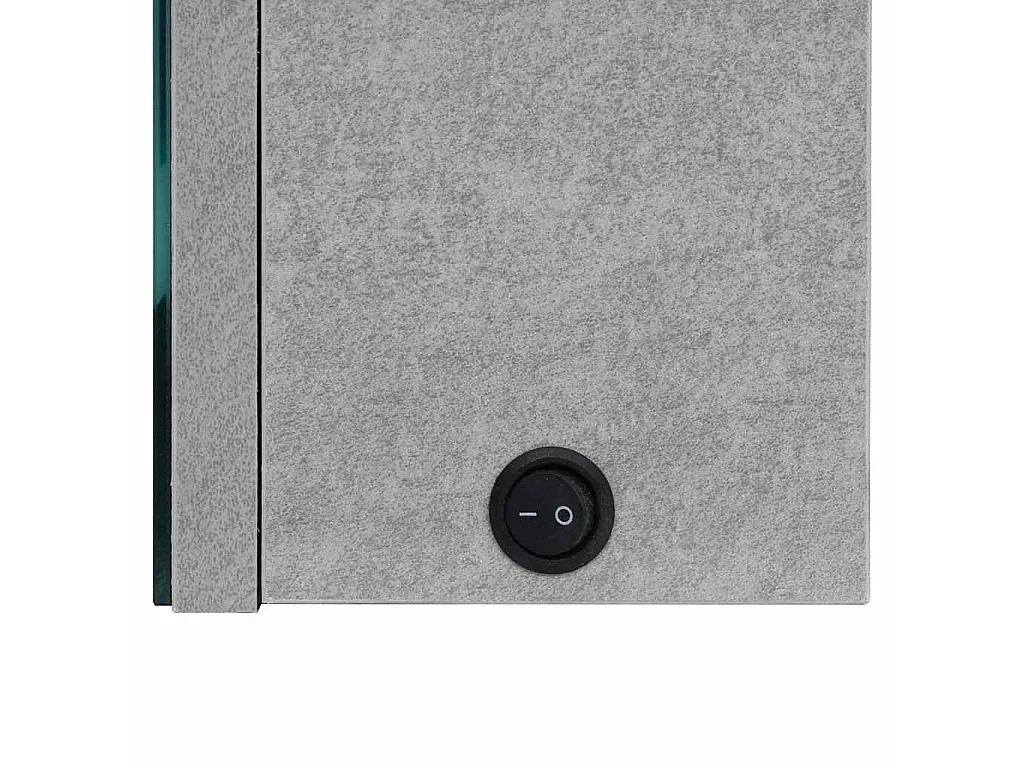 Armoire de salle de bain à miroir LED Gris béton 62x14x60 cm